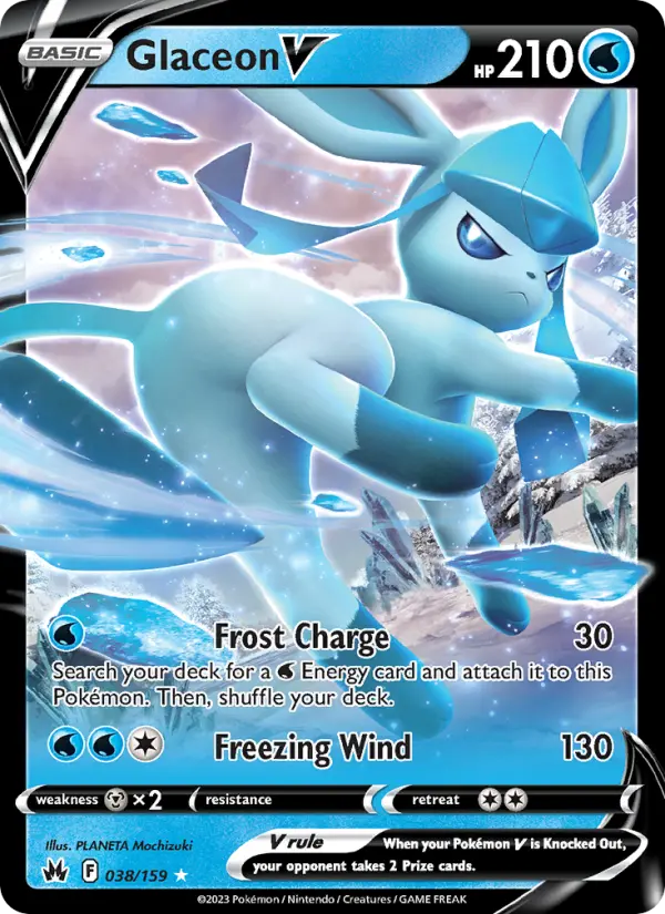 Glaceon V — Crown Zenith card #038