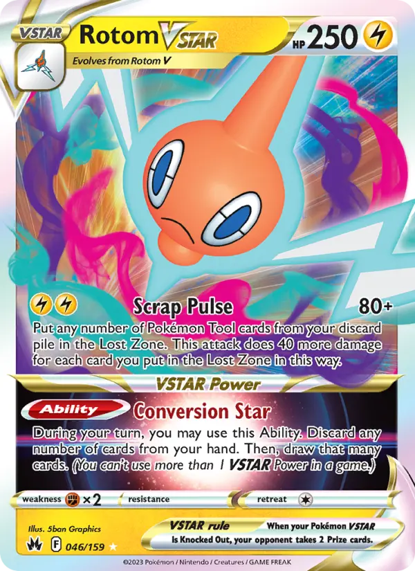 Rotom VSTAR — Crown Zenith card #046