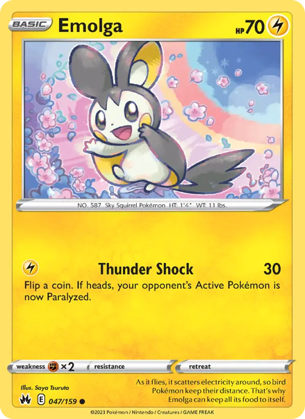 Emolga — Crown Zenith card #047