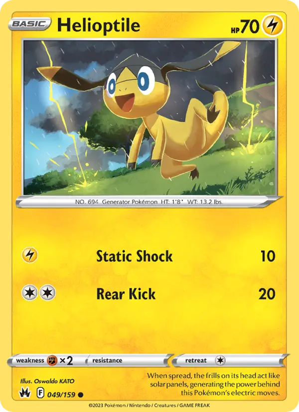 Helioptile — Crown Zenith card #049