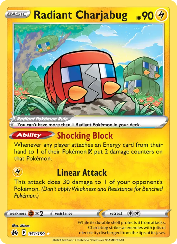 Radiant Charjabug — Crown Zenith card #051
