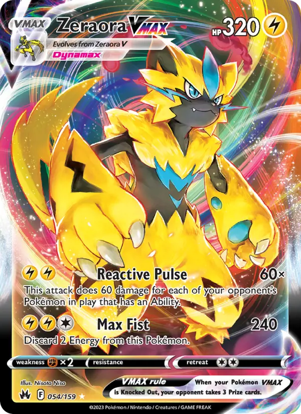 Zeraora VMAX — Crown Zenith card #054