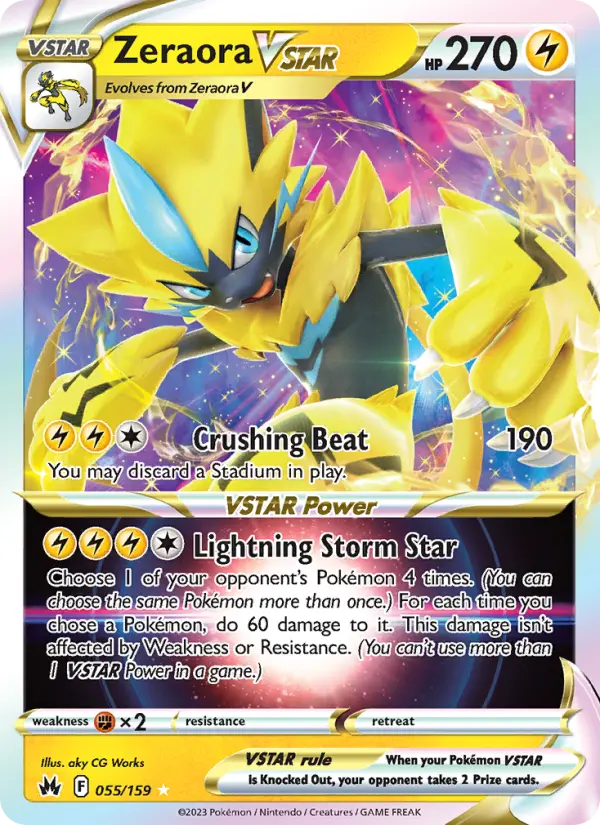 Zeraora VSTAR — Crown Zenith card #055