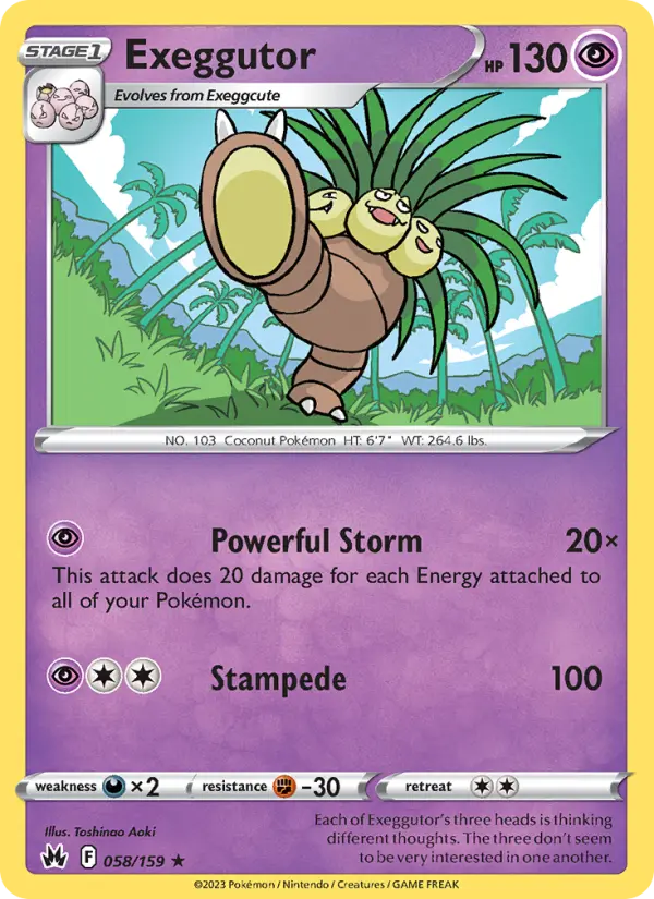 Exeggutor — Crown Zenith card #058