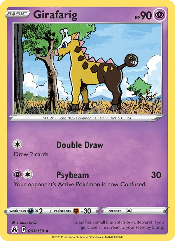 Girafarig — Crown Zenith card #061