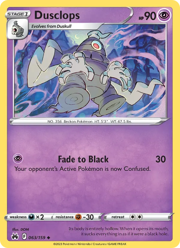 Dusclops — Crown Zenith card #063