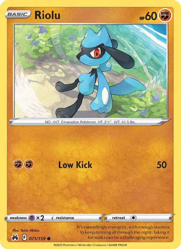 Riolu — Crown Zenith card #071