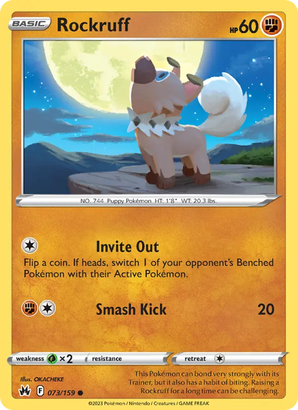 Rockruff — Crown Zenith card #073