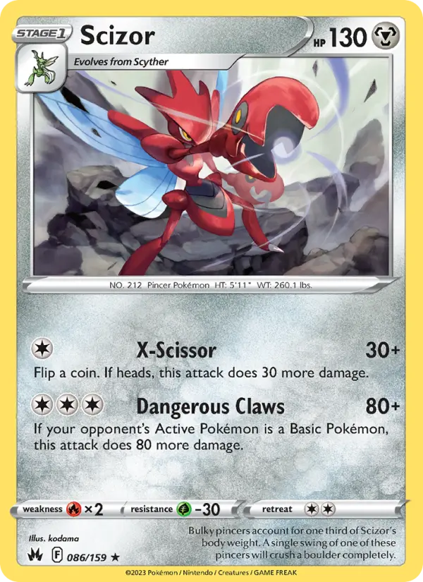 Scizor — Crown Zenith card #086