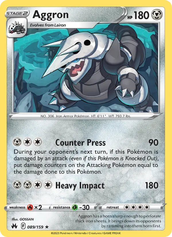 Aggron — Crown Zenith card #089