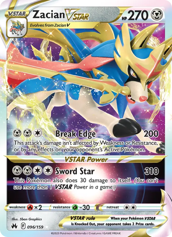 Zacian VSTAR — Crown Zenith card #096