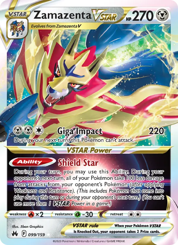 Zamazenta VSTAR — Crown Zenith card #099