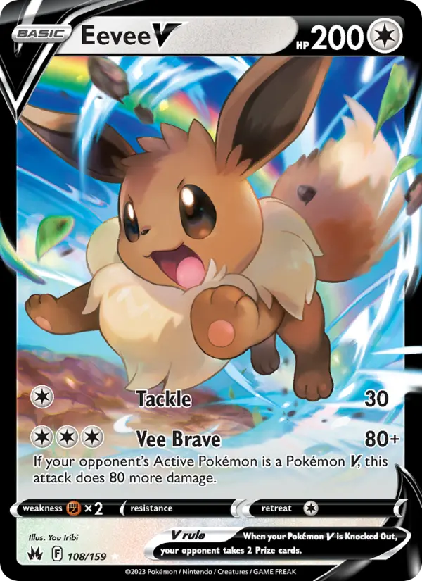 Eevee V — Crown Zenith card #108