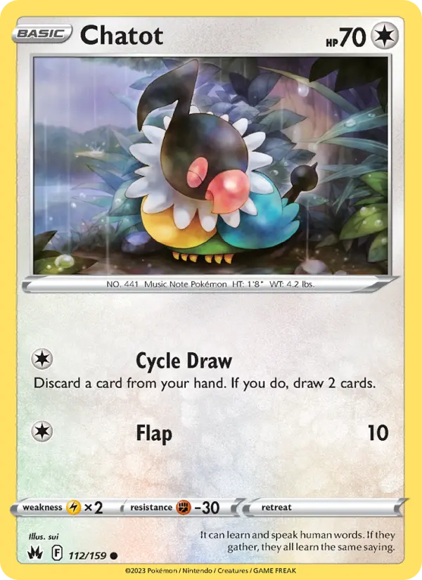 Chatot — Crown Zenith card #112