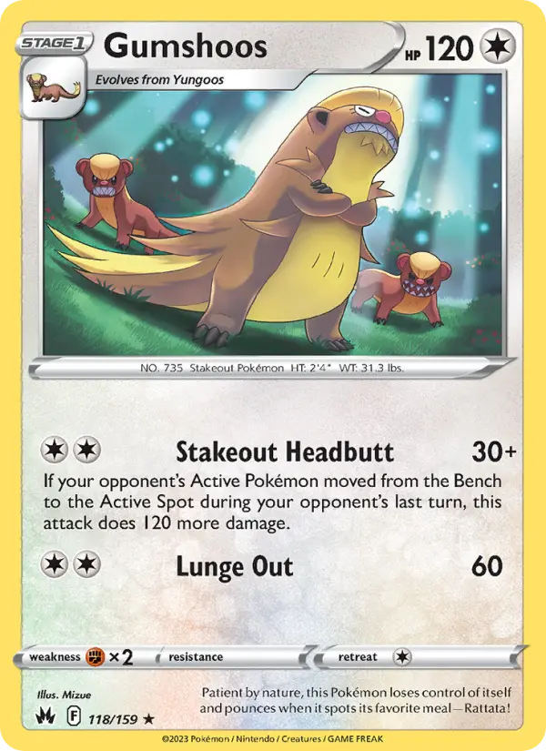 Gumshoos — Crown Zenith card #118