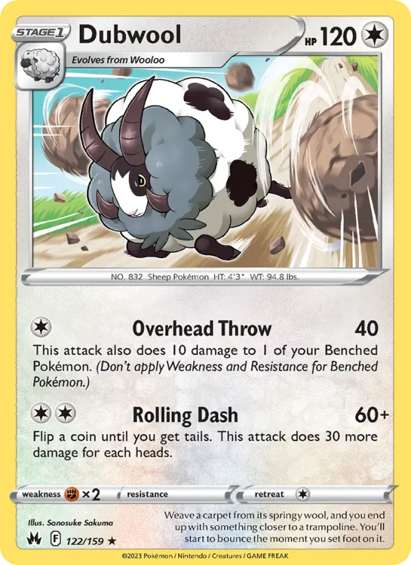 Dubwool — Crown Zenith card #122