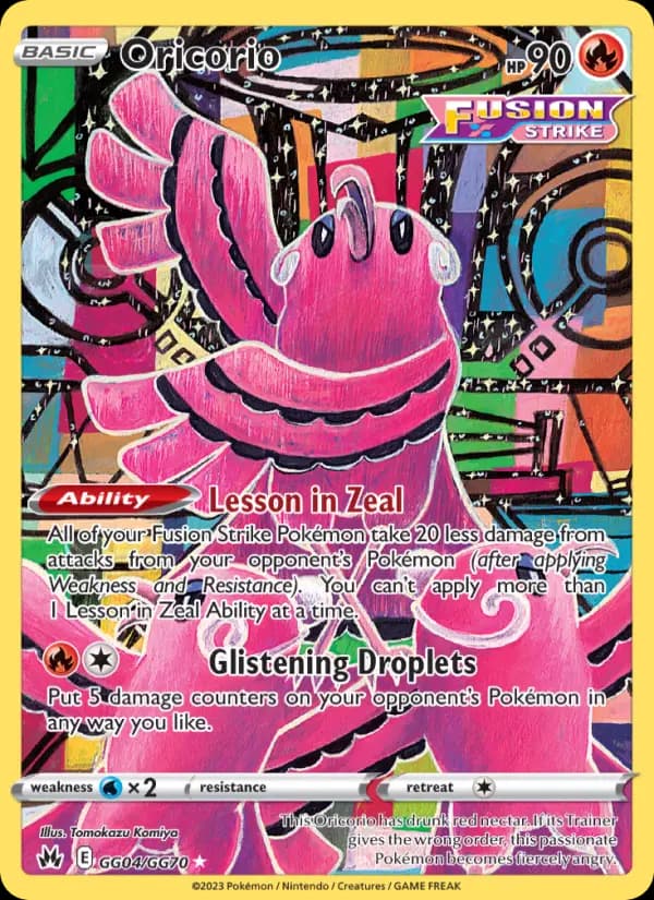 Oricorio — Crown Zenith card #GG04