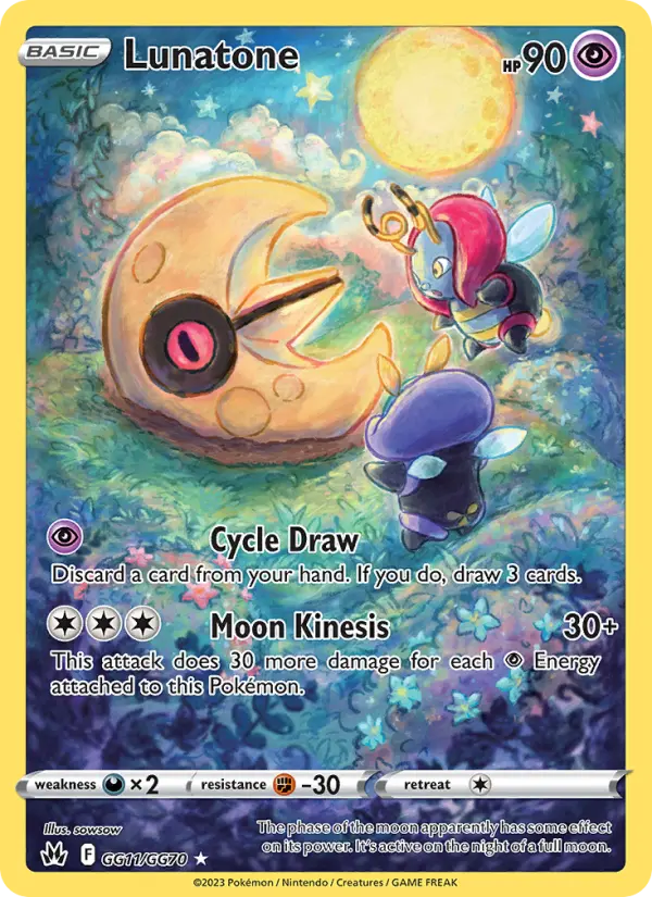 Lunatone — Crown Zenith card #GG11