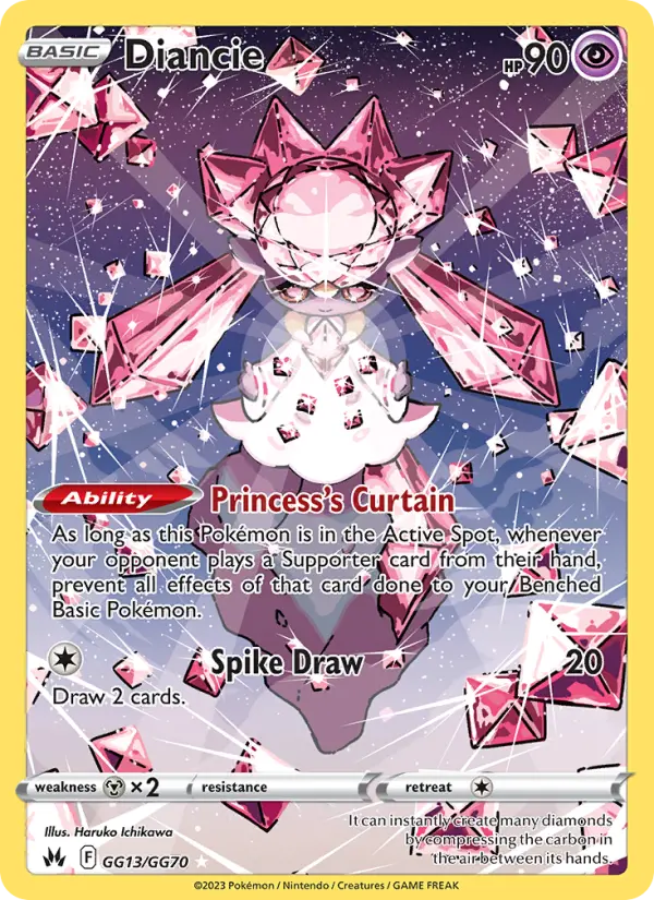 Diancie — Crown Zenith card #GG13