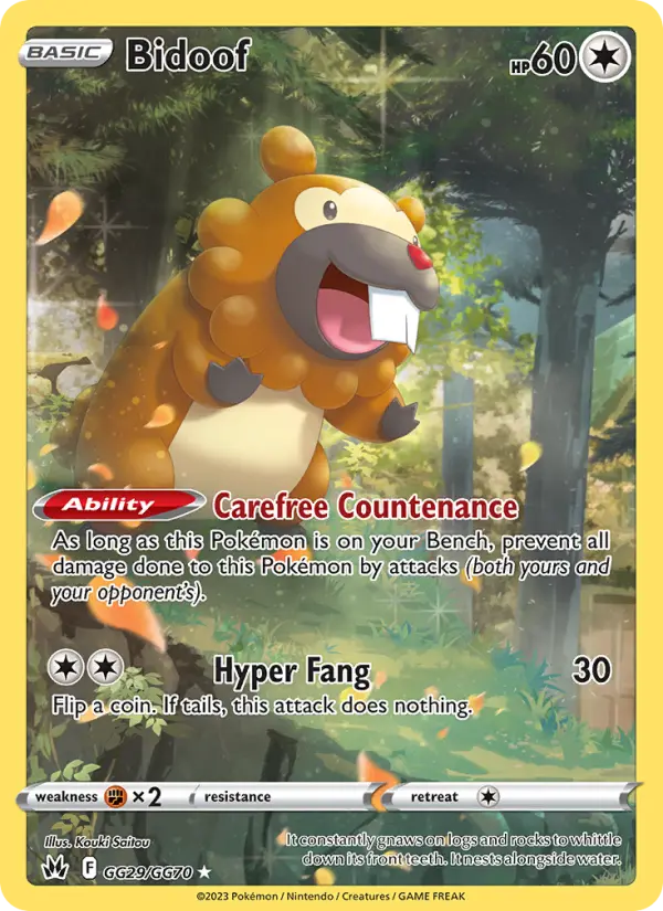 Bidoof — Crown Zenith card #GG29