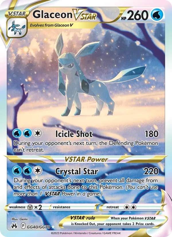 Glaceon VSTAR — Crown Zenith card #GG40