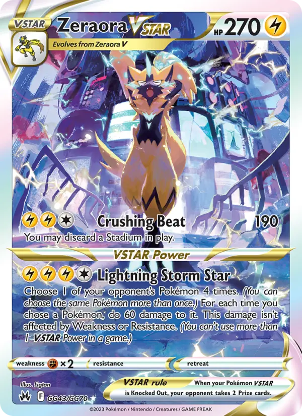 Zeraora VSTAR — Crown Zenith card #GG43