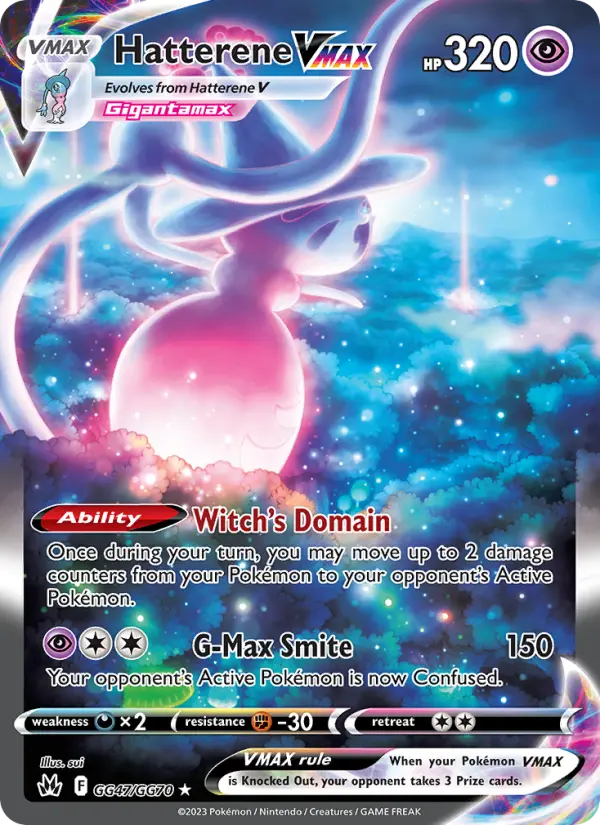 Hatterene VMAX — Crown Zenith card #GG47