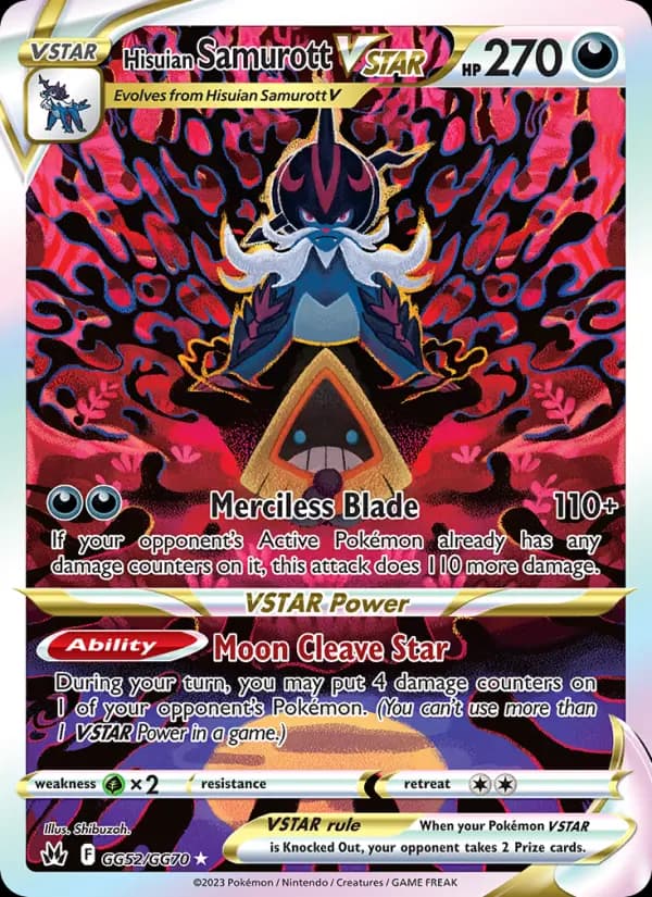 Hisuian Samurott VSTAR — Crown Zenith card #GG52