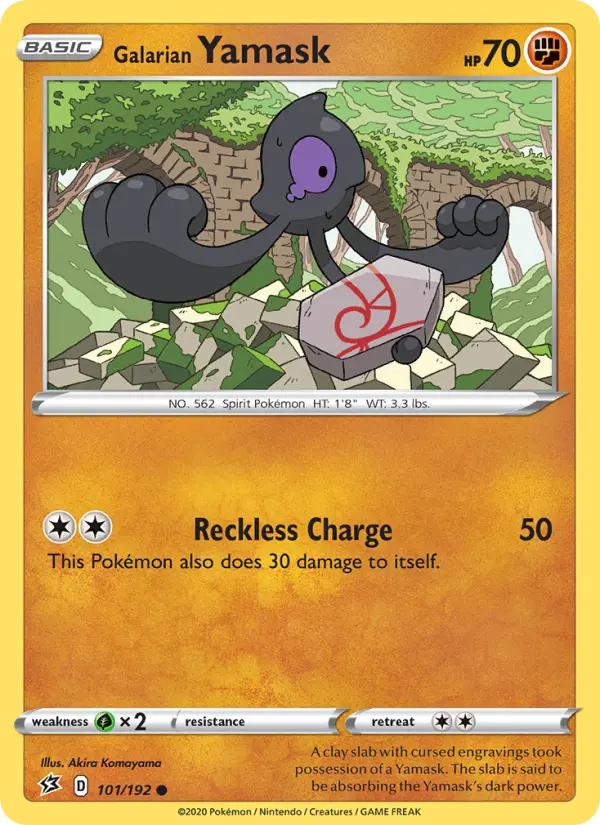 Galarian Yamask — Rebel Clash card #101