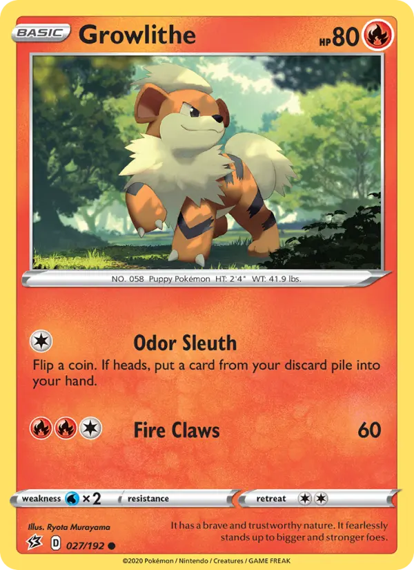 Growlithe — Rebel Clash card #27