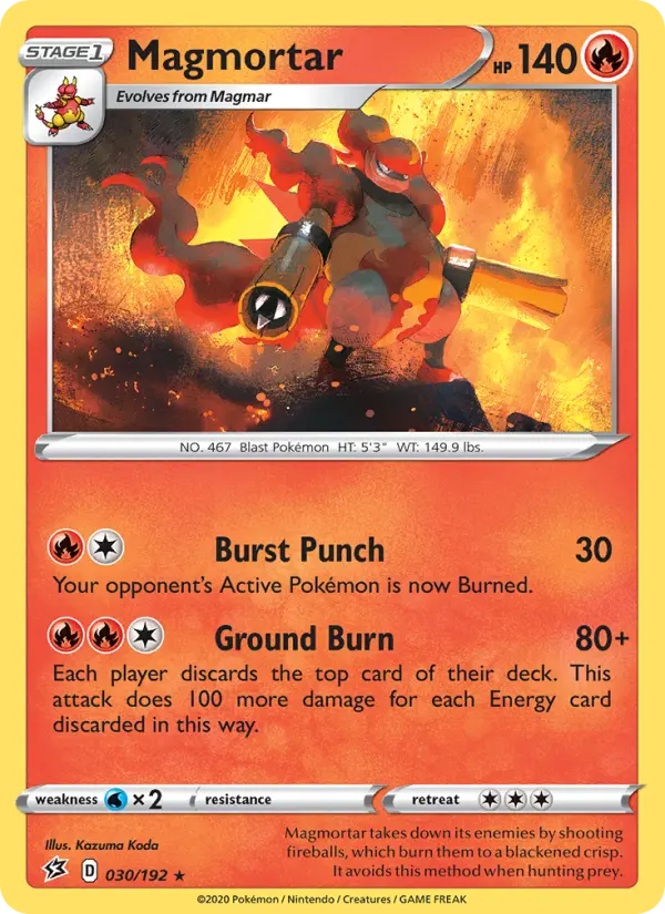 Magmortar — Rebel Clash card #30
