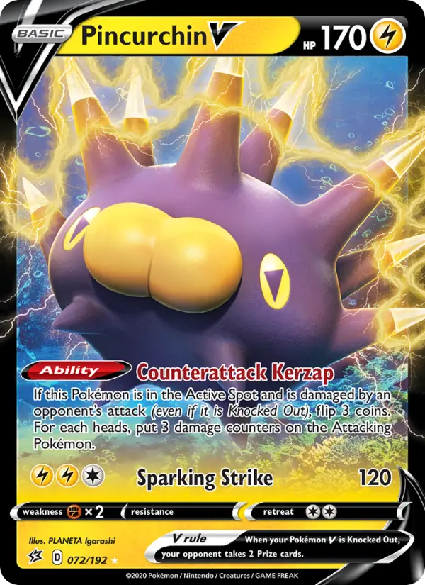 Pincurchin V — Rebel Clash card #72