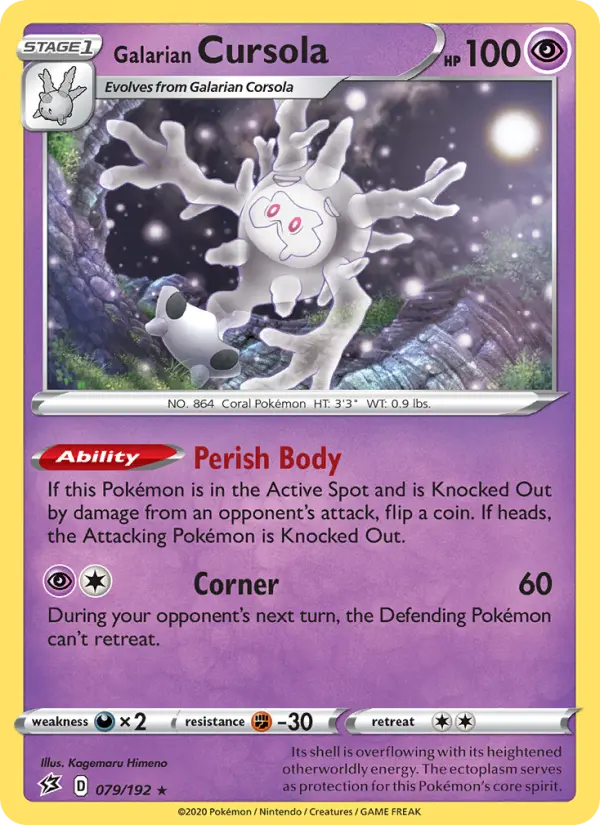 Galarian Cursola — Rebel Clash card #79