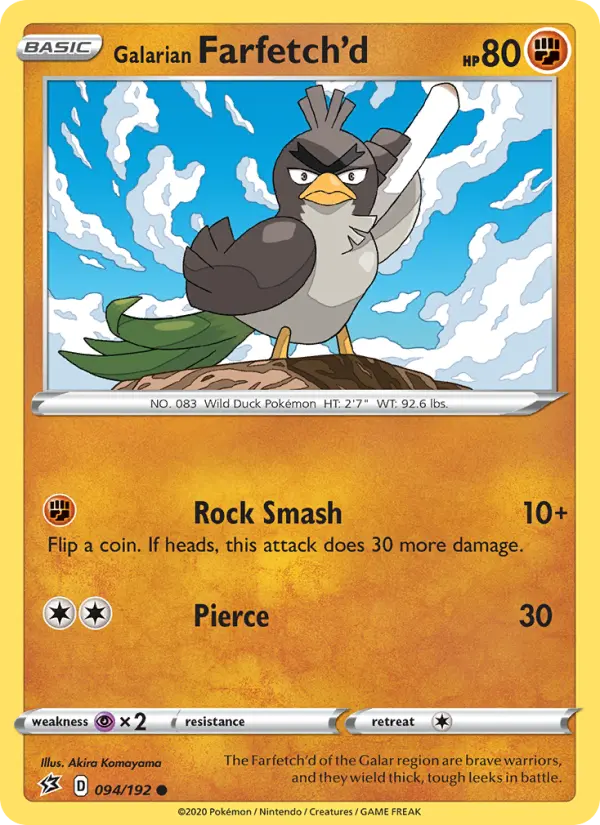 Galarian Farfetch'd — Rebel Clash card #94