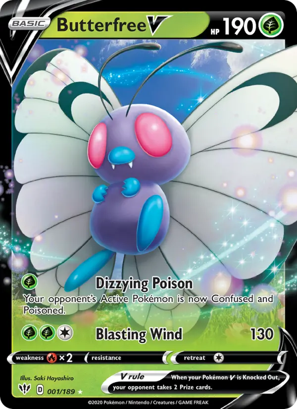 Butterfree V — Darkness Ablaze card #1