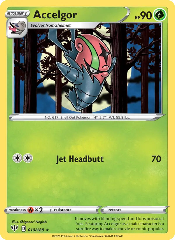 Accelgor — Darkness Ablaze card #10