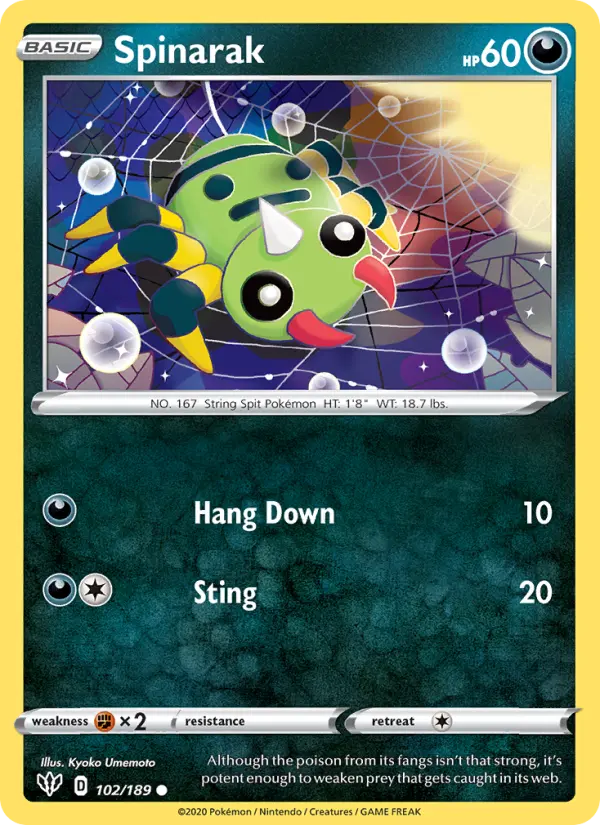 Spinarak — Darkness Ablaze card #102