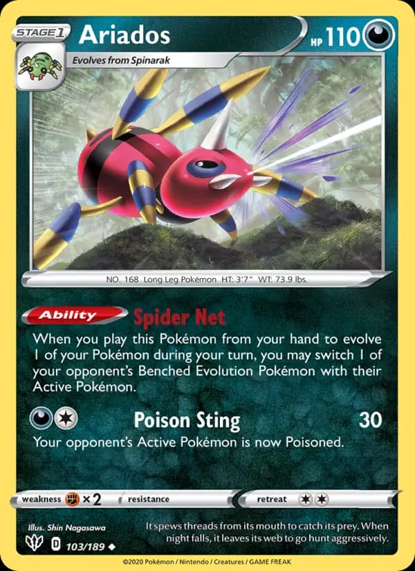 Ariados — Darkness Ablaze card #103