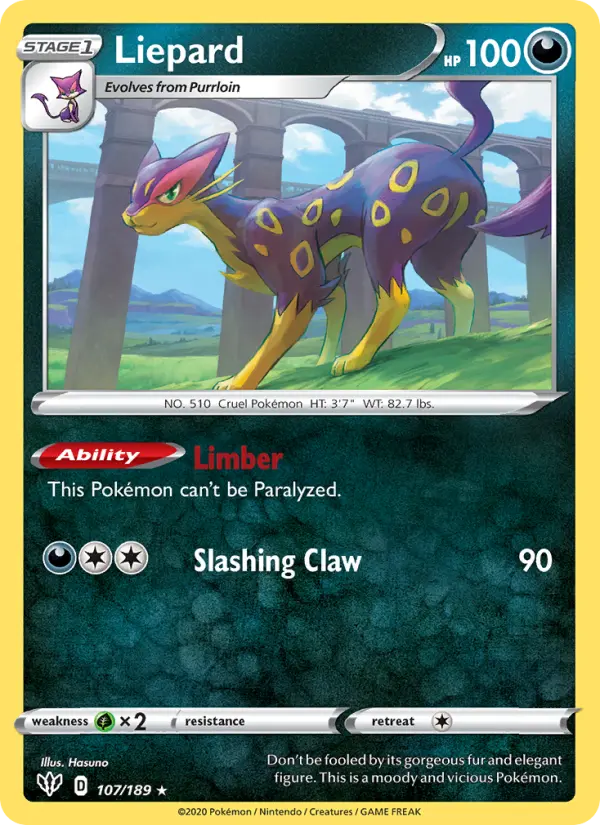 Liepard — Darkness Ablaze card #107
