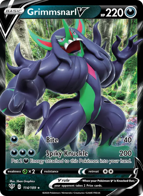Grimmsnarl V — Darkness Ablaze card #114