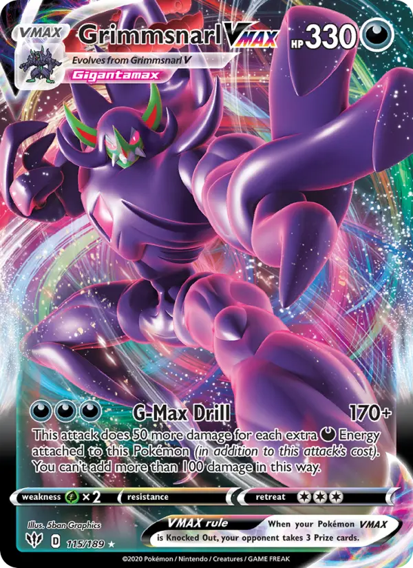 Grimmsnarl VMAX — Darkness Ablaze card #115