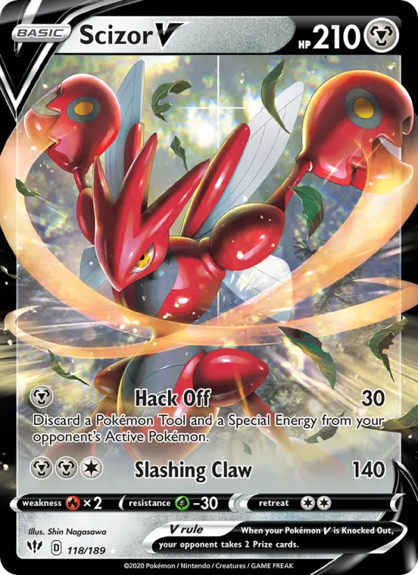 Scizor V — Darkness Ablaze card #118