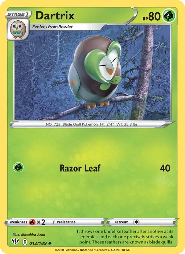 Dartrix — Darkness Ablaze card #12