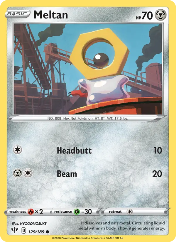 Meltan — Darkness Ablaze card #129