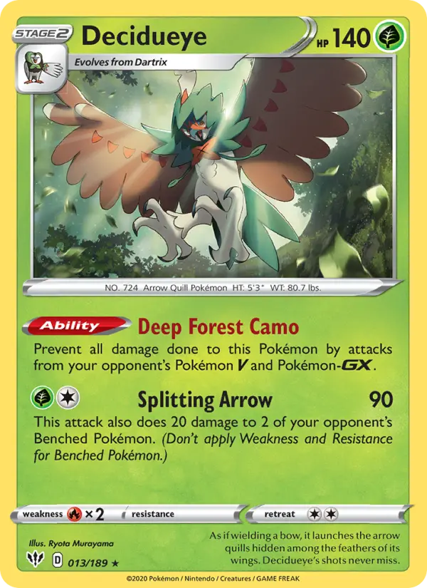 Decidueye — Darkness Ablaze card #13