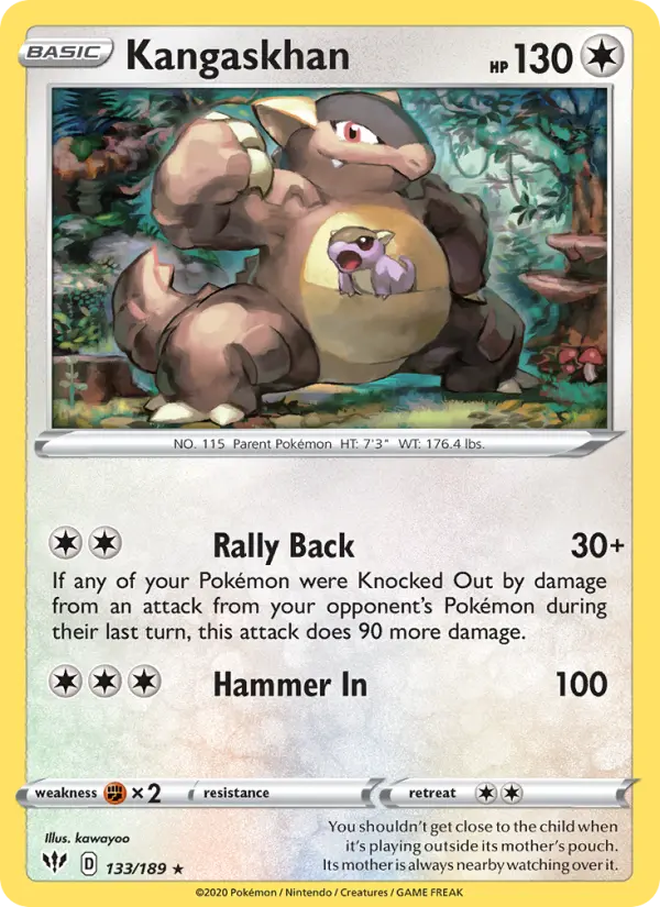 Kangaskhan — Darkness Ablaze card #133