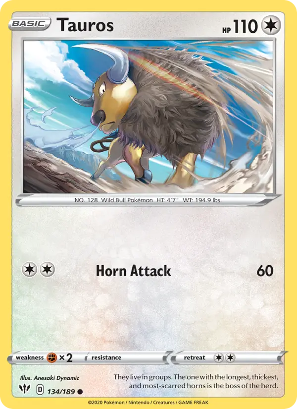 Tauros — Darkness Ablaze card #134