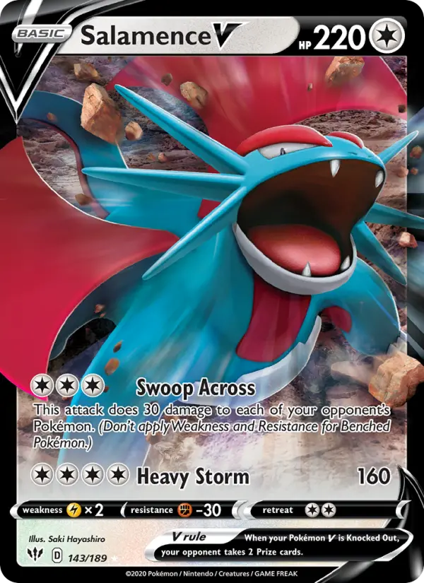 Salamence V — Darkness Ablaze card #143