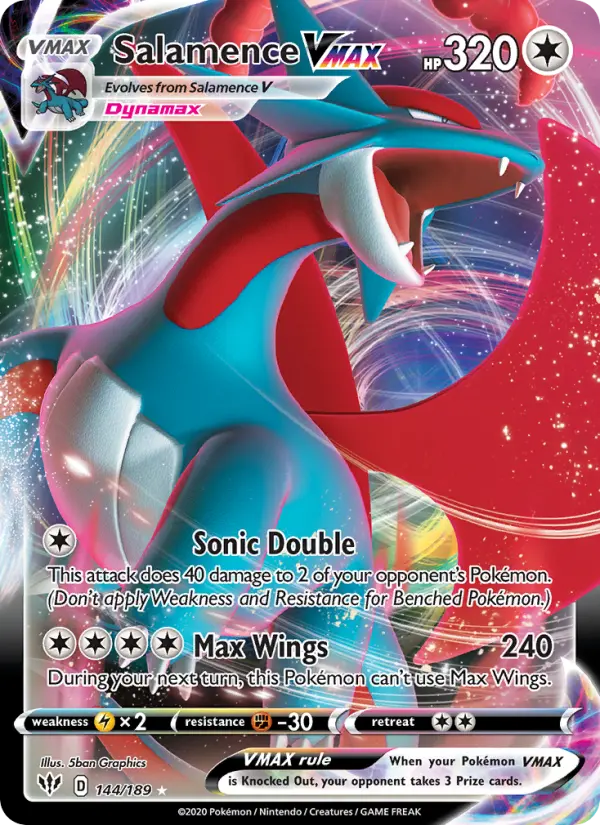 Salamence VMAX — Darkness Ablaze card #144