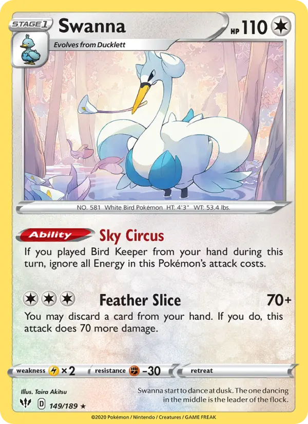 Swanna — Darkness Ablaze card #149